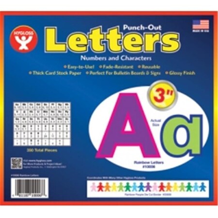 Hygloss Products Hygloss Products HYG10006 3 in. Punch Out Letters - Rainbow HYG10006